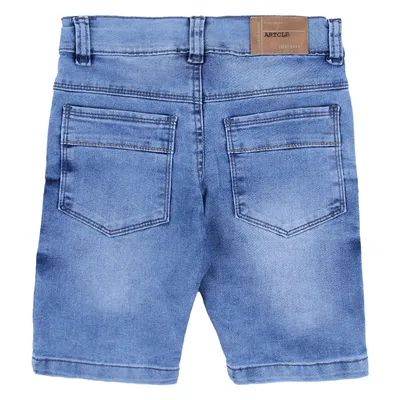 Bermuda Jeans Infantil Articolare Lycra Com Cós Elástico Bermuda Jeans Infantil Articolare Lycra Com Cós Elástico