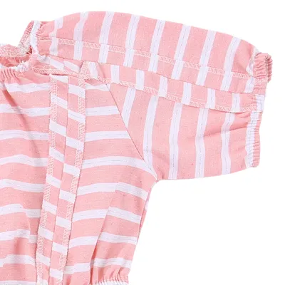 Vestido Infantil Angerô Tecido Ecológico Listrado Vestido Infantil Angerô Tecido Ecológico Listrado