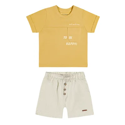 Conjunto Bebê Colorittá Camiseta Meia Malha Estampada