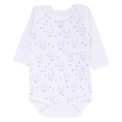 Conjunto Bebê Junkes Body Longo Canelado Estampa Coelho