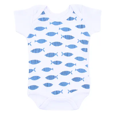 Kit Body Manga Curta Bebê Junkes Suedine Estampado - 3 Peças