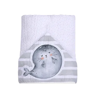 Toalha Com Capuz Papi Felpa Estampa Foca Toalha Com Capuz Papi Felpa Estampa Foca