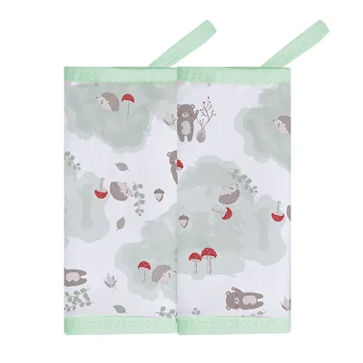 Kit Pano De Boca Papi Com Prendedor Floresta - 2 Peças