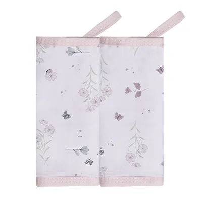 Kit Pano De Boca Papi Com Prendedor Flores - 2 Peças