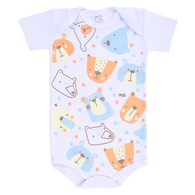 Kit Body Manga Curta Bebê Mub Menino - 3 Peças