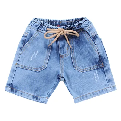 Bermuda Jeans Infantil Faos Detalhe Puídos Com Bolso Bermuda Jeans Infantil Faos Detalhe Puídos Com Bolso