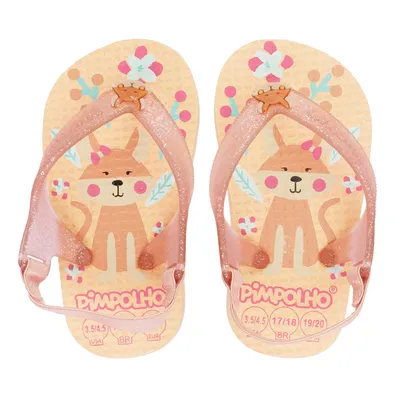 Chinelo Infantil Pimpolho Com Elástico Raposa Chinelo Infantil Pimpolho Com Elástico Raposa