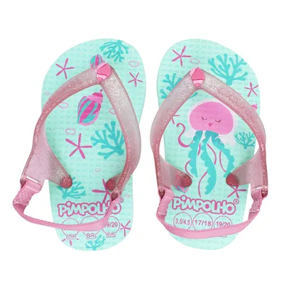 Chinelo Infantil Pimpolho Com Elástico Água-Viva