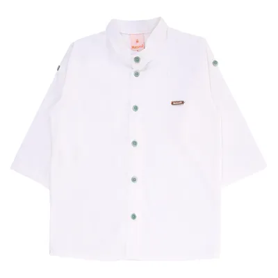 Conjunto Infantil Macutiê Camisa Gola Padre E Bermuda Sarja