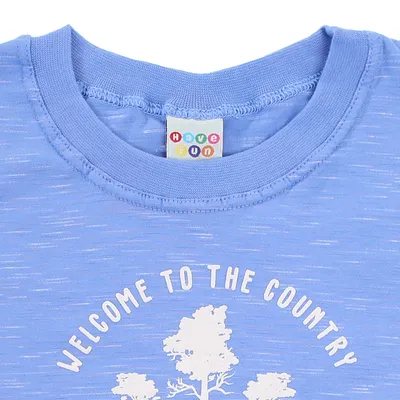 Camiseta Infantil Have Fun Malha Jet Estampa Happiness