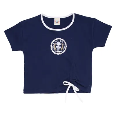 Conjunto Infantil Have Fun Blusa Meia Malha Detalhe Lateral