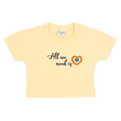 Blusa Infantil Have Fun Meia Malha Aplique Crochê Blusa Infantil Have Fun Meia Malha Aplique Crochê