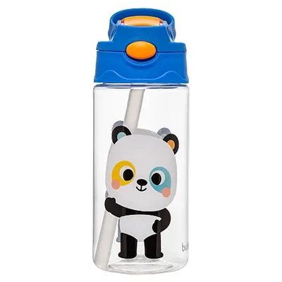 Garrafa Buba Tritan Zoo Panda Com Canudo Silicone 450ml