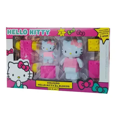 Coleção Hello Kitty Monte Líbano Com Blocos - 6 Peças Coleção Hello Kitty Monte Líbano Com Blocos - 6 Peças