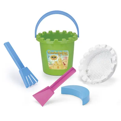 Balde De Praia Monte Líbano Castelinho De Areia - 5 Peças