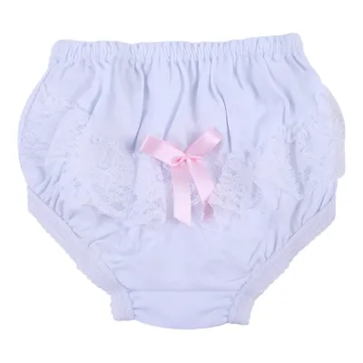 Calcinha Infantil Brando Festa Renda E Aplicação