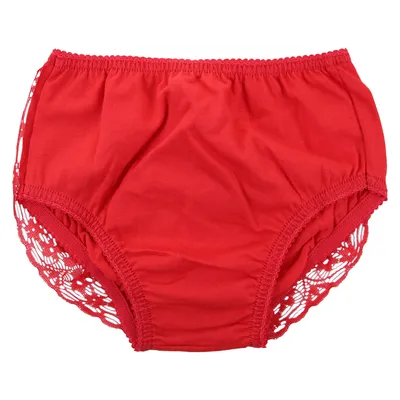 Calcinha Infantil Brando Festa Com Babado Laise E Laço