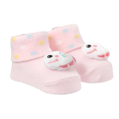 Meia Bebê Pimpolho Com Aplique De Bichinho