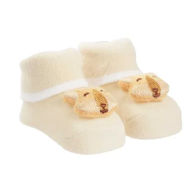 Meia Bebê Pimpolho Com Aplique De Bichinho