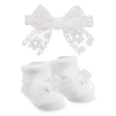 Kit Meia Bebê Pimpolho Para Festa Com Faixa - 2 Peças