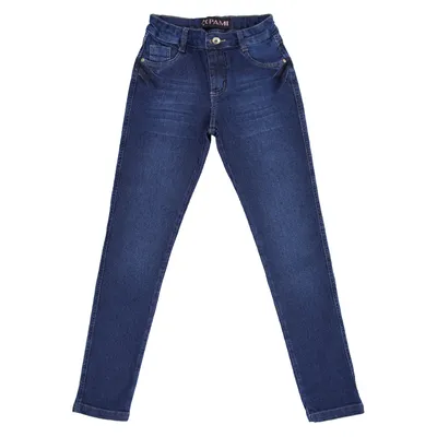 Calça Jeans Juvenil Pami Skinny Detalhe Bigodes