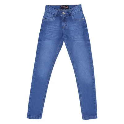 Calça Jeans Juvenil Pami Skinny Detalhe Used E Puídos
