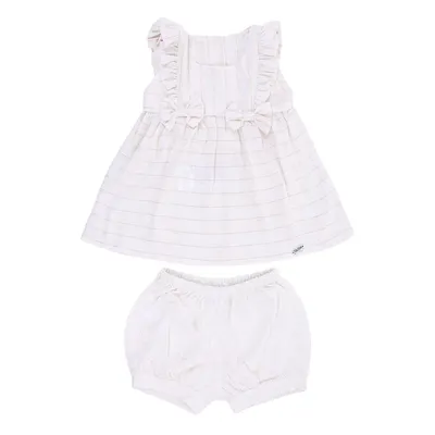 Conjunto Bebê Din Don Bata Com Laços E Short Com Elástico