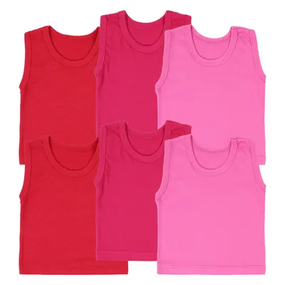 Blusa Bebê Top Chot Regata Canelada Menina - 6 Peças