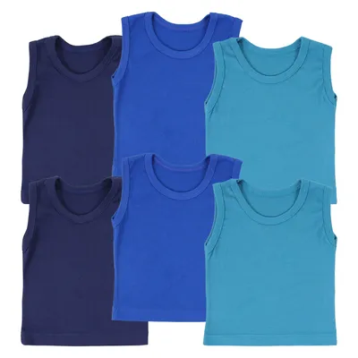 Camiseta Bebê Top Chot Regata Canelada Menino - 6 Peças