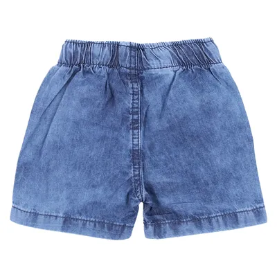 Short Jeans Infantil Peptuchy Cós Elástico E Cordão Short Jeans Infantil Peptuchy Cós Elástico E Cordão
