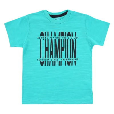 Camiseta Infantil Bicho Bagunça Malha Flamê Estampa Champion