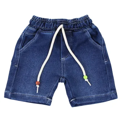 Bermuda Jeans Bebê Oznes Detalhe Cadarço Bermuda Jeans Bebê Oznes Detalhe Cadarço