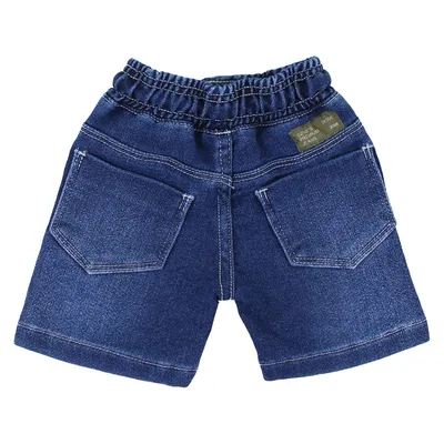 Bermuda Jeans Bebê Oznes Detalhe Cadarço Bermuda Jeans Bebê Oznes Detalhe Cadarço