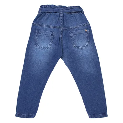 Calça Jeans Infantil Oznes Cós Elástico E Cinto Calça Jeans Infantil Oznes Cós Elástico E Cinto