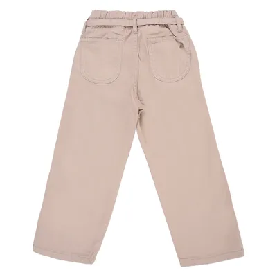 Calça Sarja Infantil Oznes Wide Leg Com Cinto Calça Sarja Infantil Oznes Wide Leg Com Cinto
