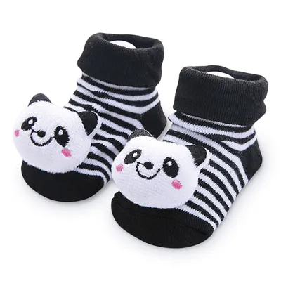 Meia Bebê Adoleta Com Aplique Bichinho Antiderrapante