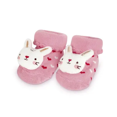 Meia Bebê Adoleta Com Aplique Bichinho Antiderrapante