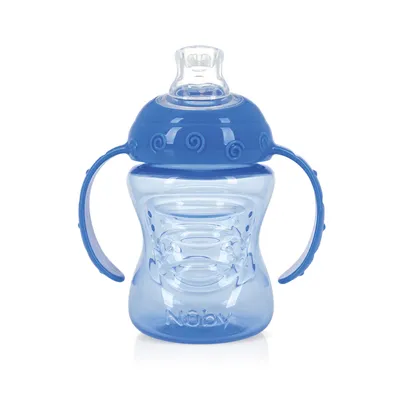 Copo Nuby Treinamento Com Alça E Bico De Silicone 240ml Copo Nuby Treinamento Com Alça E Bico De Silicone 240ml