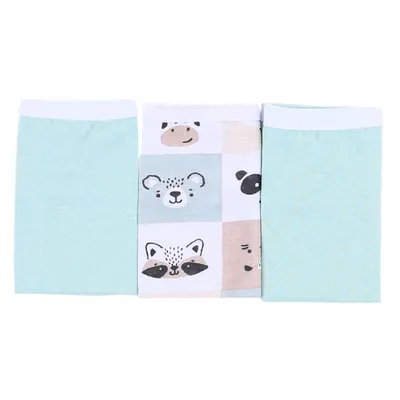 Kit Pano De Boca Sul Brasil Duplo Estampa Zoo - 3 Peças