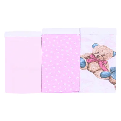 Kit Pano De Boca Sul Brasil Duplo Estampa Ursinhos - 3 Peças