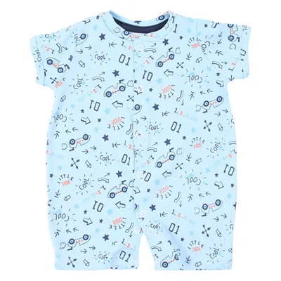 Macacão Curto Bebê Klub Kids Suedine Menino Estampado