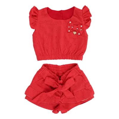 Conjunto Infantil Caracoles Cropped E Short Em Laise