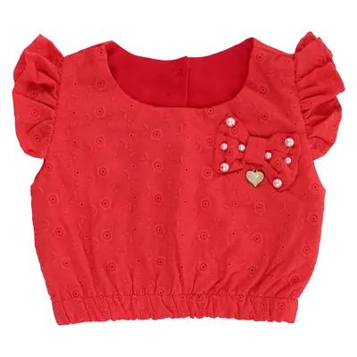 Conjunto Infantil Caracoles Cropped E Short Em Laise