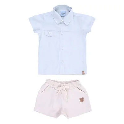 Conjunto Bebê Caracoles Camisa Manga Curta E Bermuda