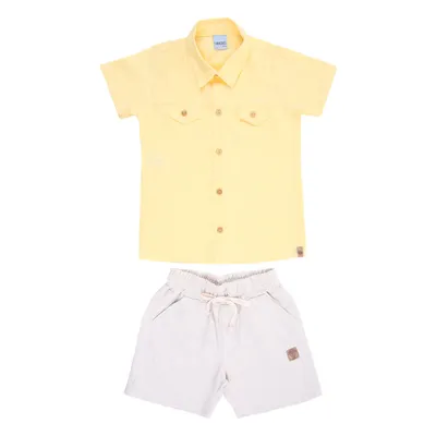 Conjunto Juvenil Caracoles Camisa Curta E Bermuda Básica