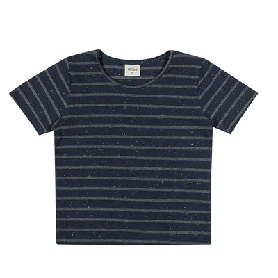Camiseta Infantil Elian Meia Malha Penteada Estampada