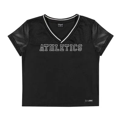 Blusa Juvenil Beats Meia Malha E Tela Com Estampa