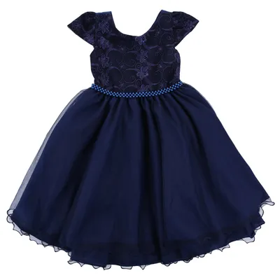 Vestido Infantil D-Luxe Pala Rendada Flores Com Saia Tule