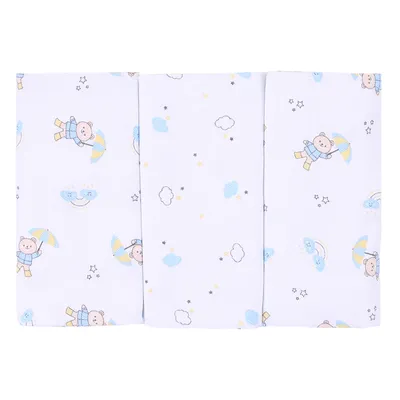 Kit Cueiro Din Don Algodão Urso Chuva - 3 Unidades