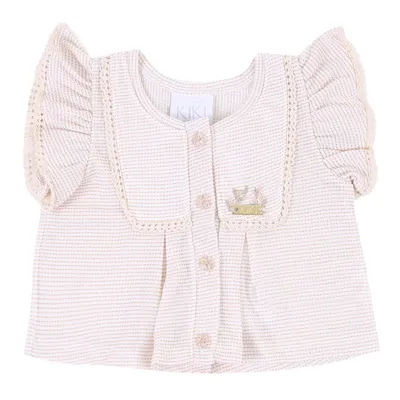 Conjunto Infantil Kiki Blusa Brilho E Short Cinto Jacquard Conjunto Infantil Kiki Blusa Brilho E Short Cinto Jacquard